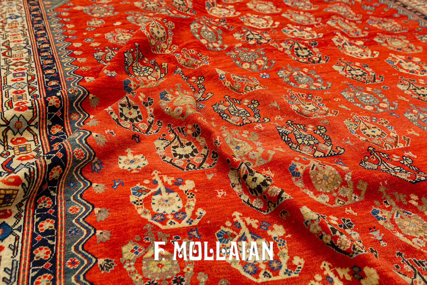 All-over (Moharammat design) with Wide Gallery (kalleh) Size Hand-knotted Antique Persian Kashkuli Carpet n°:96133719